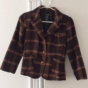 Brown Plaid Blazer